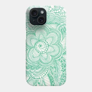 Aquamarine Floral Bouquet Phone Case