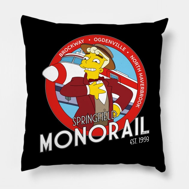 Monorail Pillow by Teesbyhugo