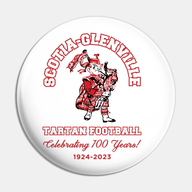 100 Years of SGHS Tartan Football Pin by capognad