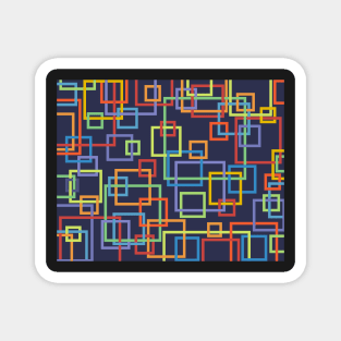 Rainbow Squares Magnet