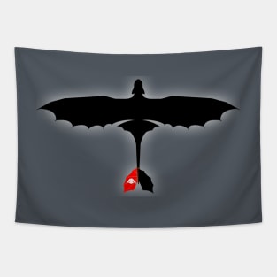 How to Train Your Dragon - Night Fury - Toothless Silhouette Tapestry