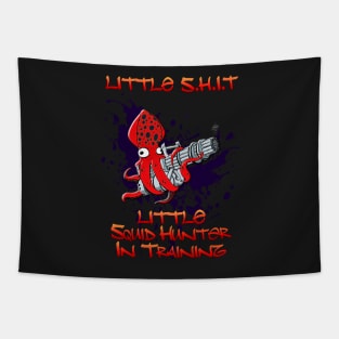 Little S.H.I.T Squid Hunter in Training Tapestry