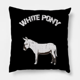 white pony Pillow