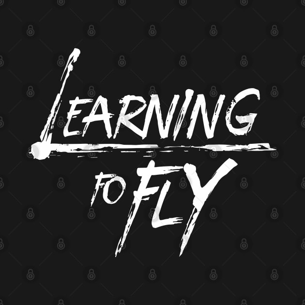 Learning to fly Flying Airplane Pilot Aviator by Macphisto Shirts