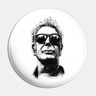 Anthony Bourdain Retro Black Pin