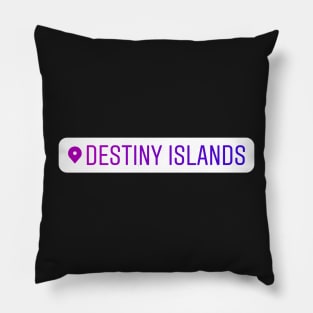 Destiny Islands Instagram Location Tag Pillow