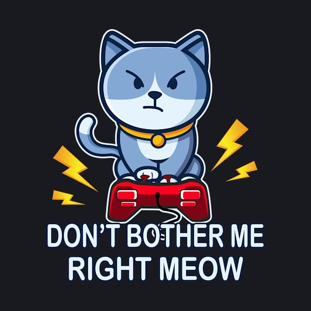 Gaming Cat funny Gamer Gifts by Foxxy Merch