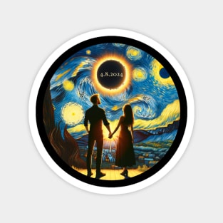 Eclipse 2024 Shirt Van Gogh Eclipse Tshirt Total Solar Eclipse Shirt April 8 2024 Tee Eclipse 2024 Matching Couple Eclipse Magnet