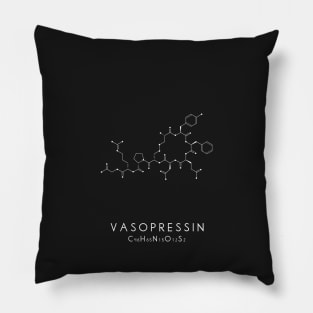 Vasopressin Molecular Structure - Black Pillow