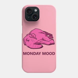 Pink elephant tired mood for monday Phone Case