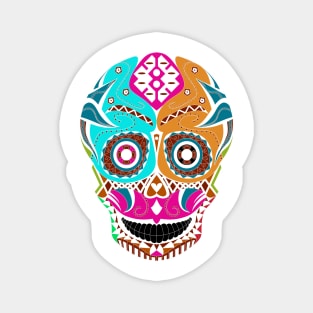 kawaii mexican skull in ecopop catrina of the death smile art Magnet