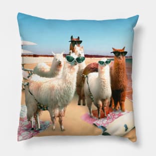 Funny Llama Beach Pillow