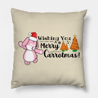 Wishing You A Merry Carrotmas Pillow