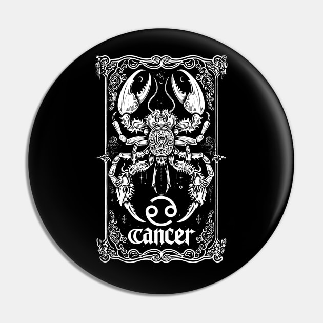 Cancer Astrology Zodiac tee Astrological Cosmic Crab T Pin by Esoteric Origins