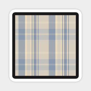 Cottagecore Aesthetic Conall 1 Hand Drawn Textured Plaid Pattern Magnet