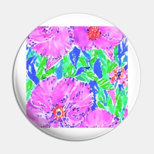 Seamless blue, green and pink watercolor Pin