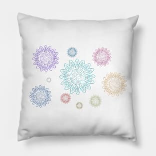 Bohemian Sunflower Pattern - Beachy Pillow