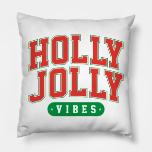 Holly jolly vibes Varsity Pillow