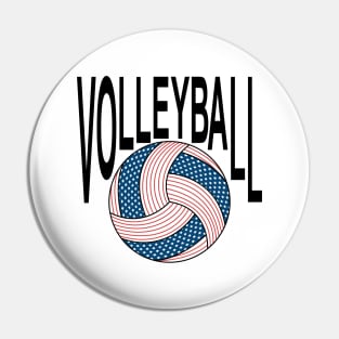 Volleyball USA Pin
