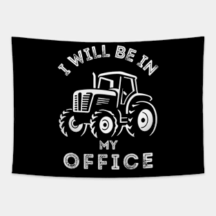 Farmer Office Tractor Driver Tapestry