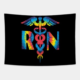 Lovely RN Registered Nurse Tie Dye Tapestry