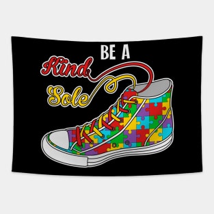 Kind Sole Puzzle Piece Sneaker Autism Awareness Gift for Birthday, Mother's Day, Thanksgiving, Christmas Tapestry