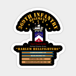 369th Infantry Regiment - Harlem Hellfighters w Streamers Magnet