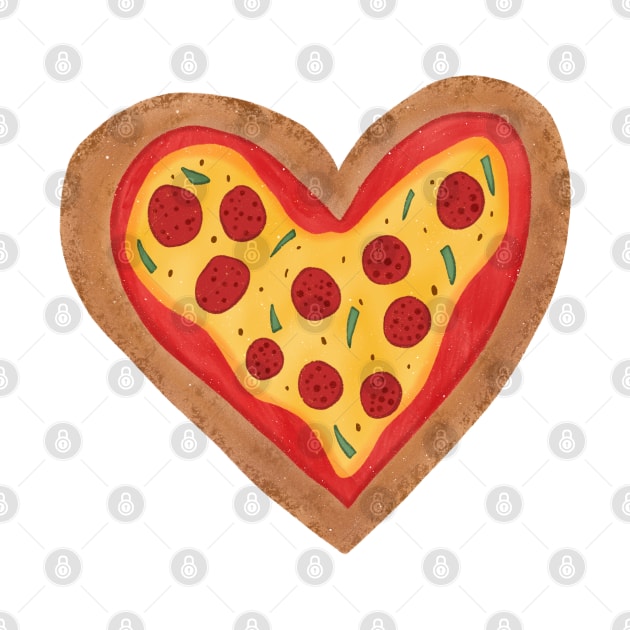 Heart Pizza by janiejanedesign