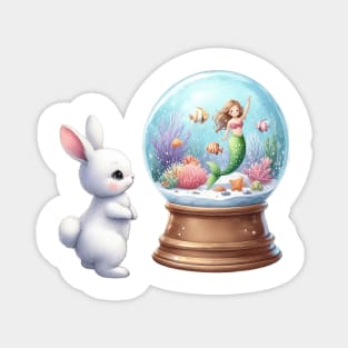 Whimsical Wonders: The Curious Rabbit Magnet