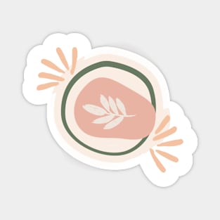 Paint flower beige pink cute abstract boho Magnet