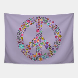 Nature Lover Peace Sign Tapestry