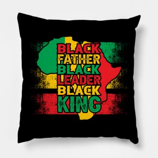 Black father black leader black king, Black History Month Pillow