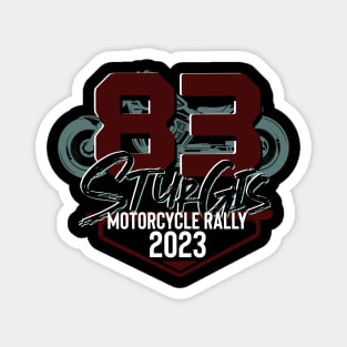 Logo style 83rd sturgis motorcycle rally 2023 Magnet