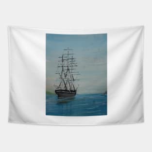 Tall Ship at rest Tapestry