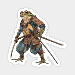 Frog Samurai Warrior Sword Magnet
