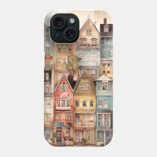 Watercolor houses I Phone Case