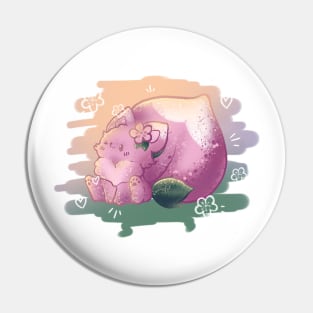 Kitsune Peach Cute Kawaii Pin