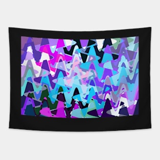 Electric waves, tech abstraction in vibrant colors Tapestry