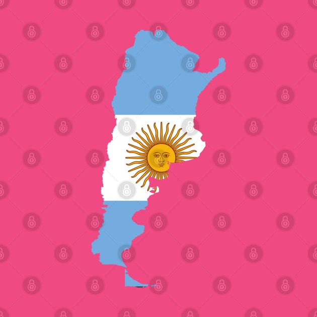 Argentina Map Flag by Historia