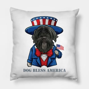 Portuguese Water Dog  Bless America Pillow