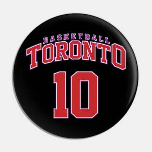 Toronto Basketball - Player Number 10 Pin