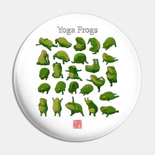 Yoga Frogs Poster With Text Pin