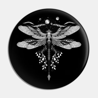 Space dragonfly tattoo drawing Pin