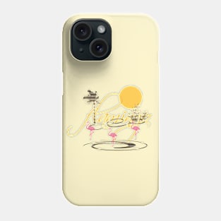 Tropical Oasis Pink Flamingo Phone Case