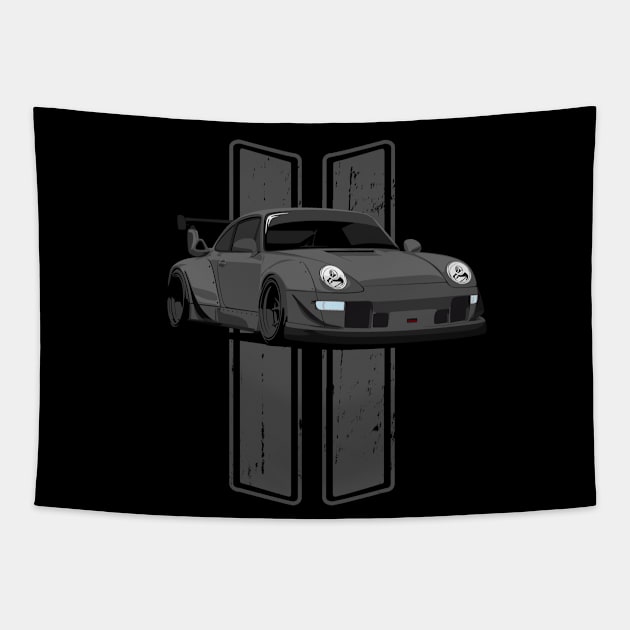 Automotive Apparel 911 933 RWB JDM Oldschool Tuning Car Tapestry by Automotive Apparel & Accessoires