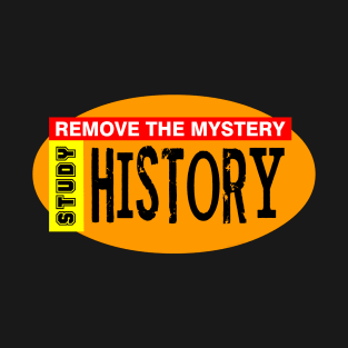 Remove Mystery History Orange Oval T-Shirt