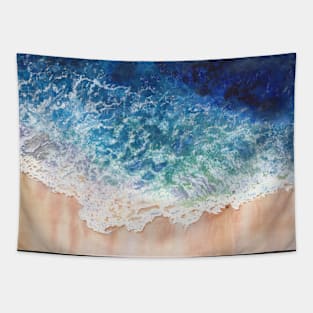 Lace on the Beach, waves Tapestry