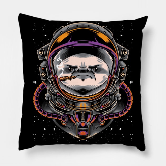 Astronaut Sloth Pillow by ShirtsShirtsndmoreShirts