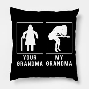 guitar your grandma my grandma tee for your grandson granddaughter Pillow