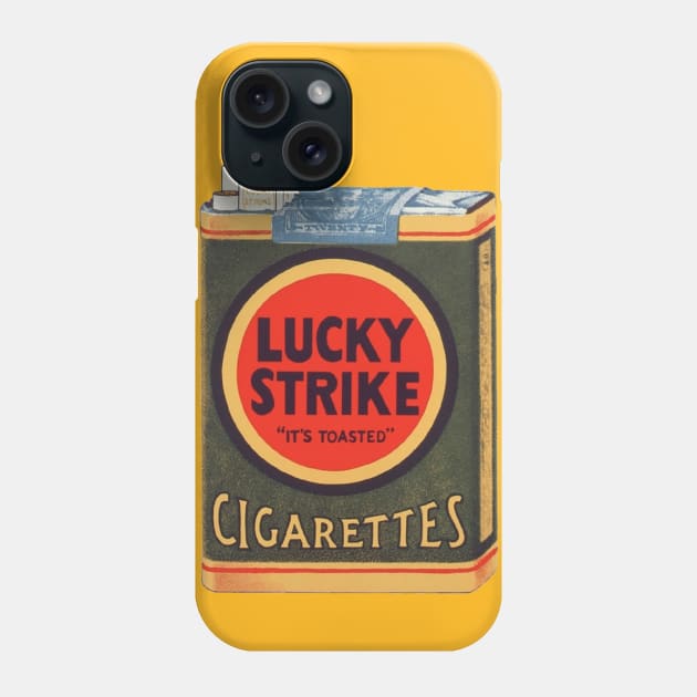 Vintage Lucky Strike Cigarette Packet Phone Case by Scottish Arms Dealer